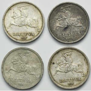 Set, Lithuania, Republic, 5 Litai Kaunas 1936 (4 pcs.)