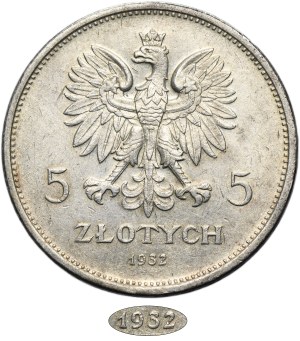 Nike, 5 złotych Warszawa 1932 - NAJRZADSZA MONETA II RP