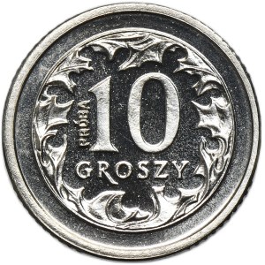 SAMPLE NIKIEL, 10 pennies 1990