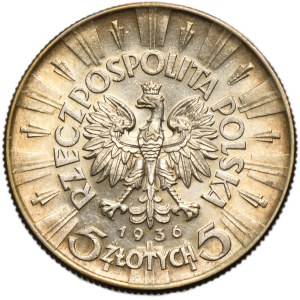 Pilsudski, 5 zlotých 1936