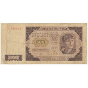 500 zloty 1948 - A - RARE.
