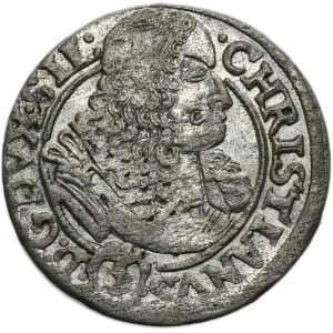 Silesia, Duchy of Liegnitz-Brieg-Wohlau, Christian, 3 Kreuzer Brieg 1670 CB