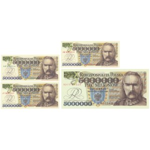 Set, 5 million gold 1995 - AB, AD, JP, KH - (3 pieces).