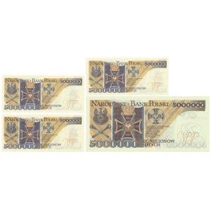 Set, 5 million gold 1995 - AB, AD, JP, KH - (3 pieces).