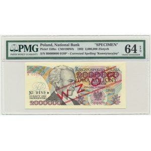 2 million gold 1992 - MODEL - B 0000000 - No.0189 - PMG 64 EPQ - RARE