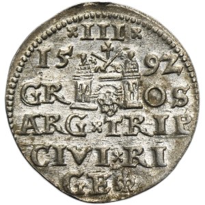 Zygmunt III Waza, Trojak Ryga 1592 - LI
