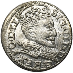 Sigismund III Vasa, 3 Groschen Riga 1595 - LI