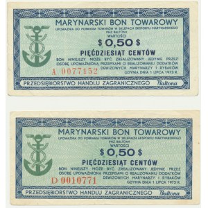Baltona, 50 Cents 1973 - A und D - (2 Stück).