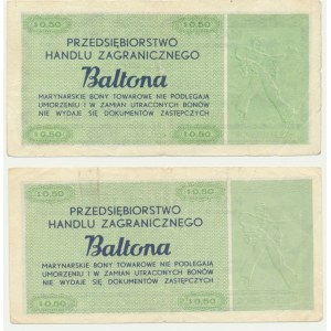 Baltona, 50 Cents 1973 - A und D - (2 Stück).