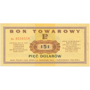 Pewex, $5 1969 - Ee - RARE
