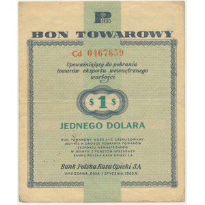 Pewex, $1 1960 - Cd - with clause -.