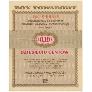 Pewex, 10 centów 1960 - Db - z klauzulą -