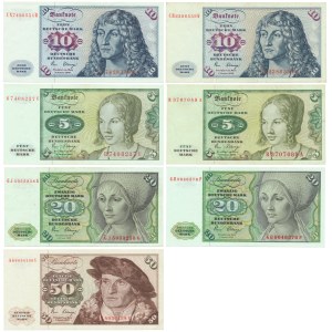 Germany, BDR, set 5-50 Mark 1980 (7 pcs.)