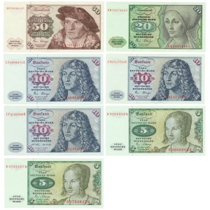 Germany, BDR, set 5-50 Mark 1970-80 (7 pcs.)