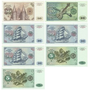 Germany, BDR, set 5-50 Mark 1970-80 (7 pcs.)