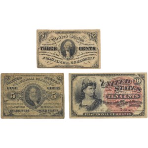 USA, lot 3-10 Cents 1863 (2 pcs.)