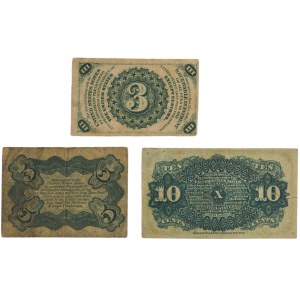 USA, lot 3-10 Cents 1863 (2 pcs.)