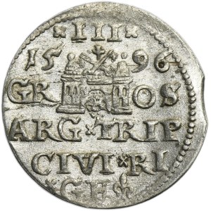 Sigismund III Vasa, 3 Groschen Riga 1596 - LI