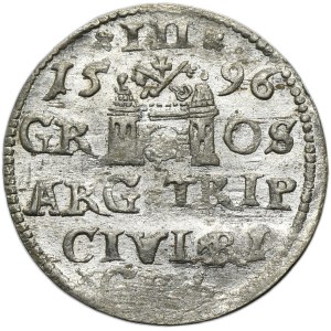 Sigismund III Vasa, 3 Groschen Riga 1596 - LI