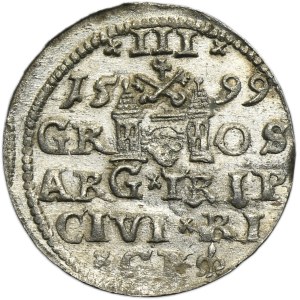 Sigismund III Vasa, 3 Groschen Riga 1599 - LI
