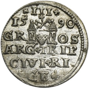 Sigismund III Vasa, 3 Groschen Riga 1590
