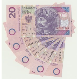 Satz, 20 Gold 1994 - YB-YF - Satz von Ersatzserien (5 Stück)