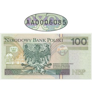 100 zloty 1994 - AA 0006085 - low number