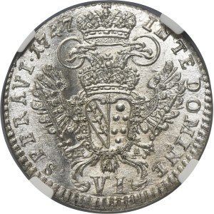 Autriche, François Ier, 6 Krajcars Hall 1747 - NGC MS62