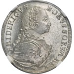 Silesia, Prussian rule, Friedrich II, 1/6 Thaler Breslau 1751 B - NGC MS64