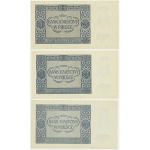 5 gold 1941 - AC, AD, AE (3 pieces).