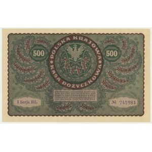 500 marek 1919 - 1. série BL -