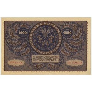 1,000 marks 1919 - III Series AK - wide numbering