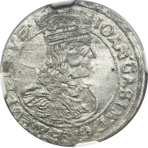 Jean II Casimir, Sixième de Lviv 1662 AC PT - NGC MS62