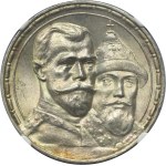 Russia, Nicholas II, Rubel Petersburg 1913 B•C Romanov Dynasty - NGC MS62