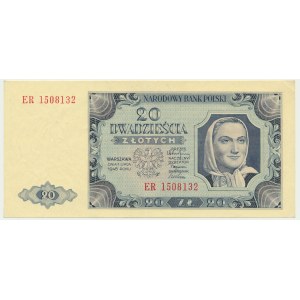 20 gold 1948 - ER - striped paper