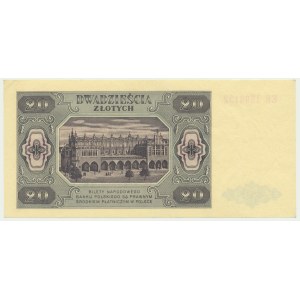 20 gold 1948 - ER - striped paper