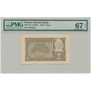 2 złote 1940 - D - PMG 67 EPQ
