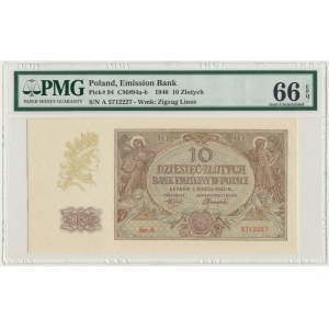 10 gold 1940 - A - PMG 66 EPQ - rarer first series