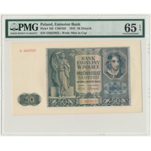 50 zlatých 1941 - D - PMG 65 EPQ