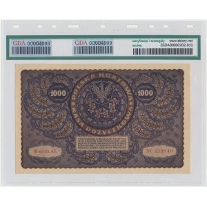 1,000 marks 1919 - III Series AL - GDA 58 NET - wide numbering