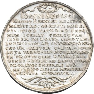 John III Sobieski, Medal Victory at Chocim 1673 - HUGE RARITY