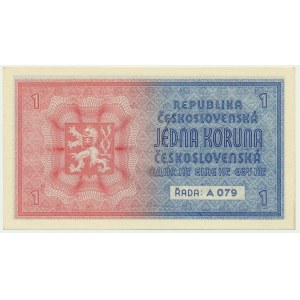 Bohemia & Moravia, 1 Koruna (1939) - with handstamp -