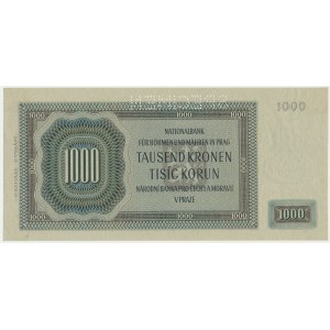 Bohemia & Moravia, 1000 Korun 1940 - Ha - II issue - SPECIMEN -