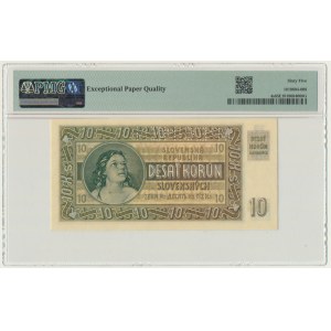 Slovaquie, 10 couronnes 1939 - MODÈLE - PMG 65 EPQ