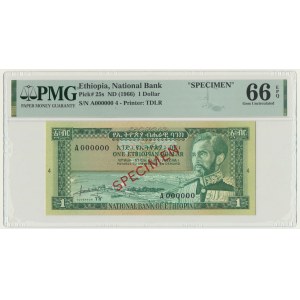 Ethiopia, 1 Dollar (1966) - SPECIMEN - PMG 66 EPQ
