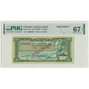 Ethiopia, 1 Dollar (1966) - SPECIMEN - PMG 67 EPQ