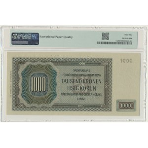Czechy i Morawy, 1.000 koron 1942 - II emisja - WZÓR - PMG 66 EPQ