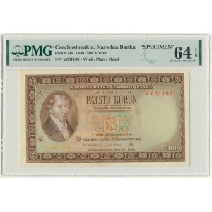 Czechoslovakia, 500 Korun 1946 - SPECIMEN - PMG 64 EPQ