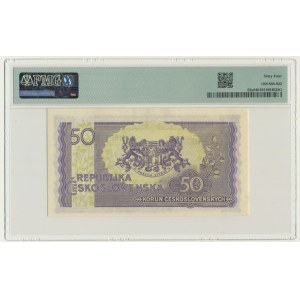 Czechoslovakia, 50 Korun (1945) - PMG 64 - radar serial number
