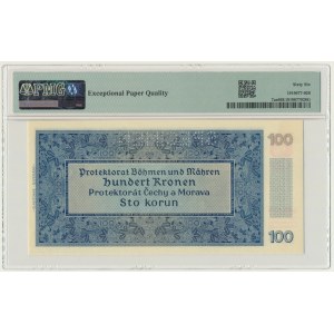 Bohemia and Moravia, 100 Korun 1940 - II issue - SPECIMEN - PMG 66 EPQ